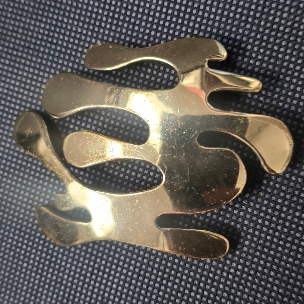 Vintage Gold Tone Abstract Modernist Brooch‎ Pin